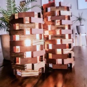 Wooden candle holders